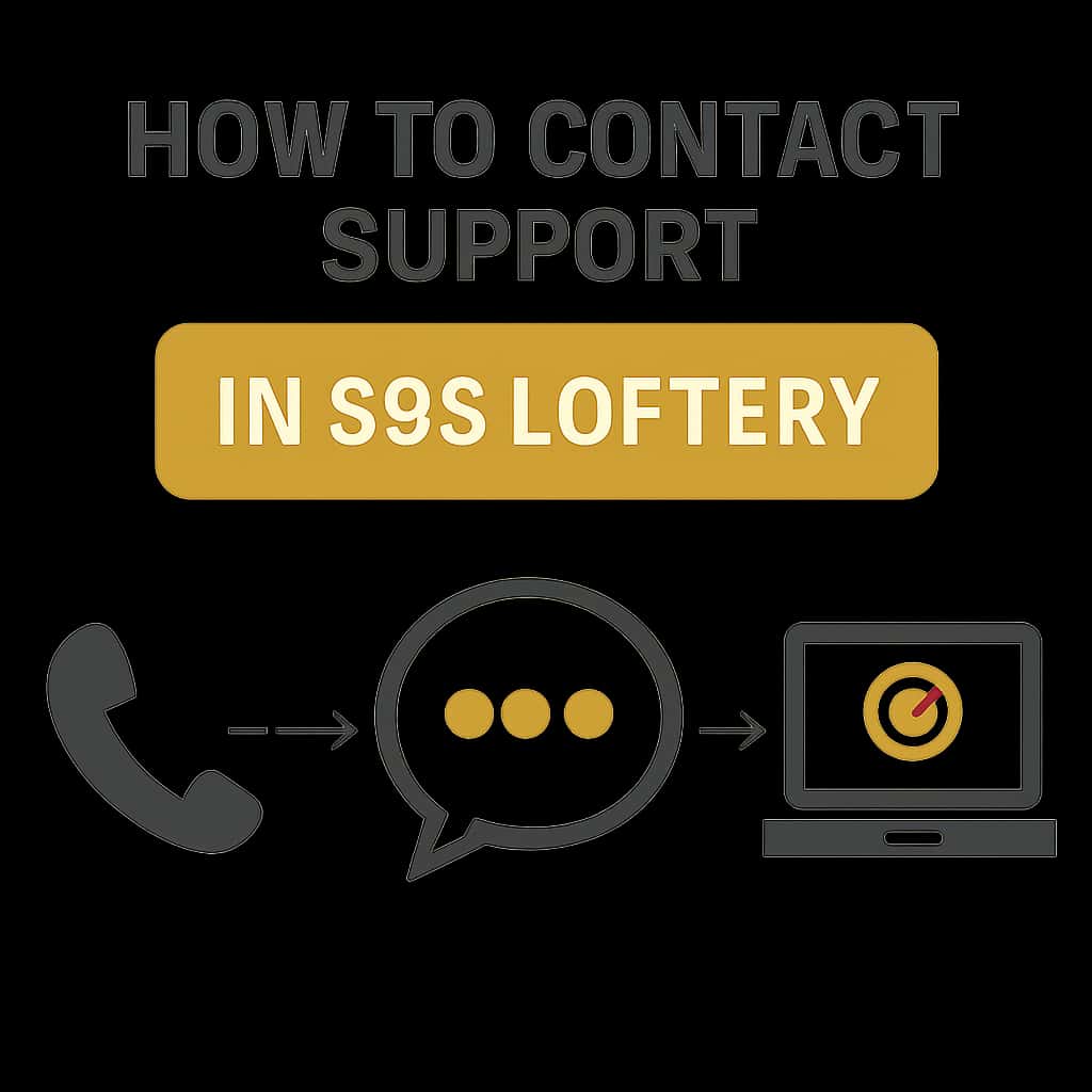 An educational illustration on contacting IN 999 Lottery Support.