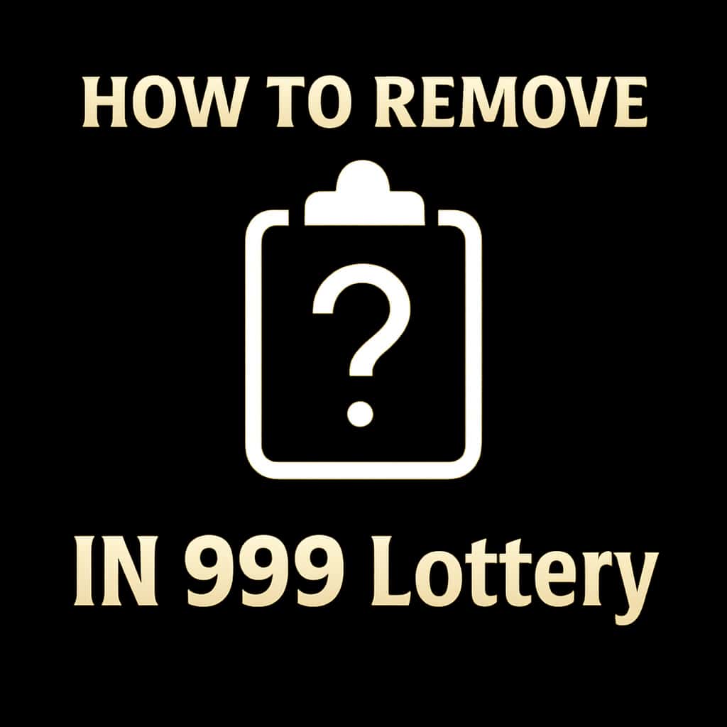 Icon representing the removal process for IN 999 Lottery.