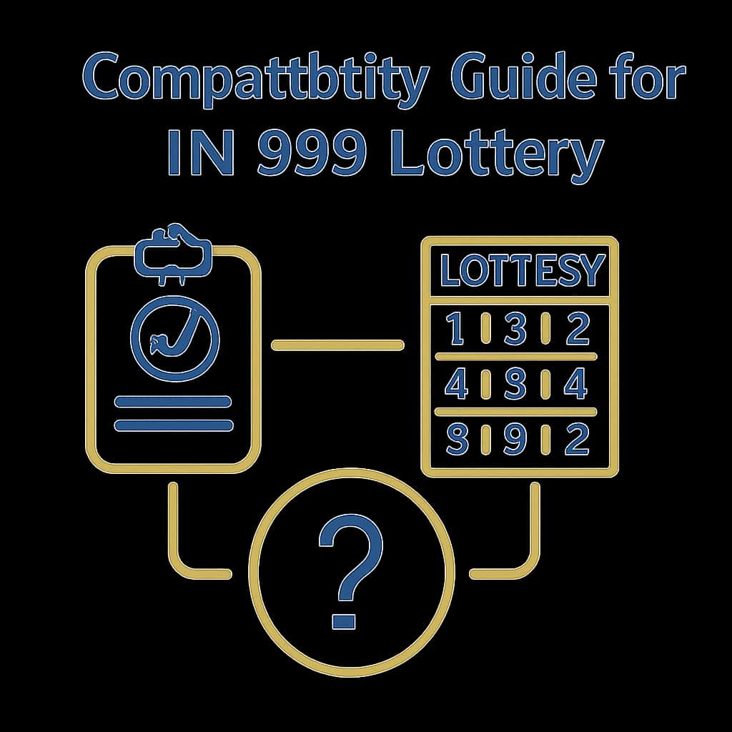 An educational diagram outlining the compatibility requirements for IN 999 Lottery.