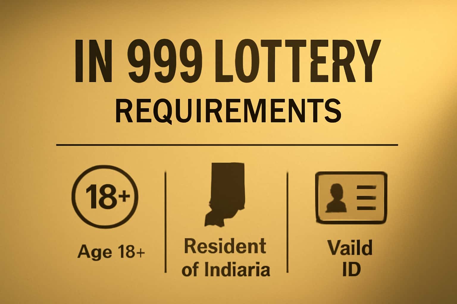 Visual representation of IN 999 Lottery Requirements with focus on device compatibility and installation.
