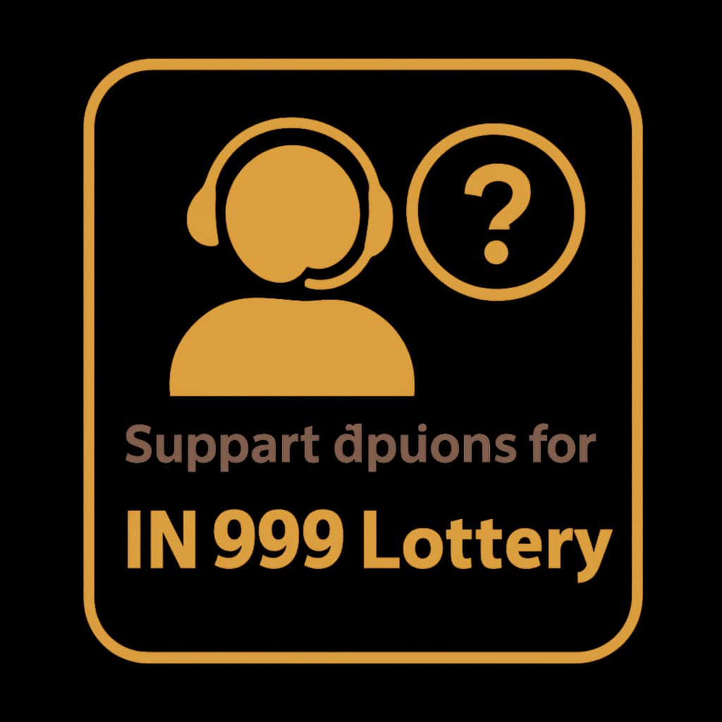 An icon representing support options for IN 999 Lottery.