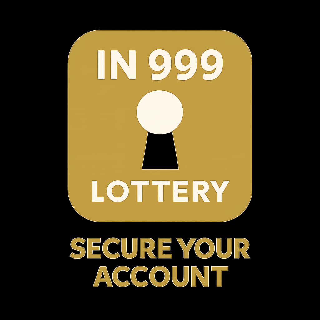 Badge representing Secure Your IN 999 Lottery Account, focused on guidance.