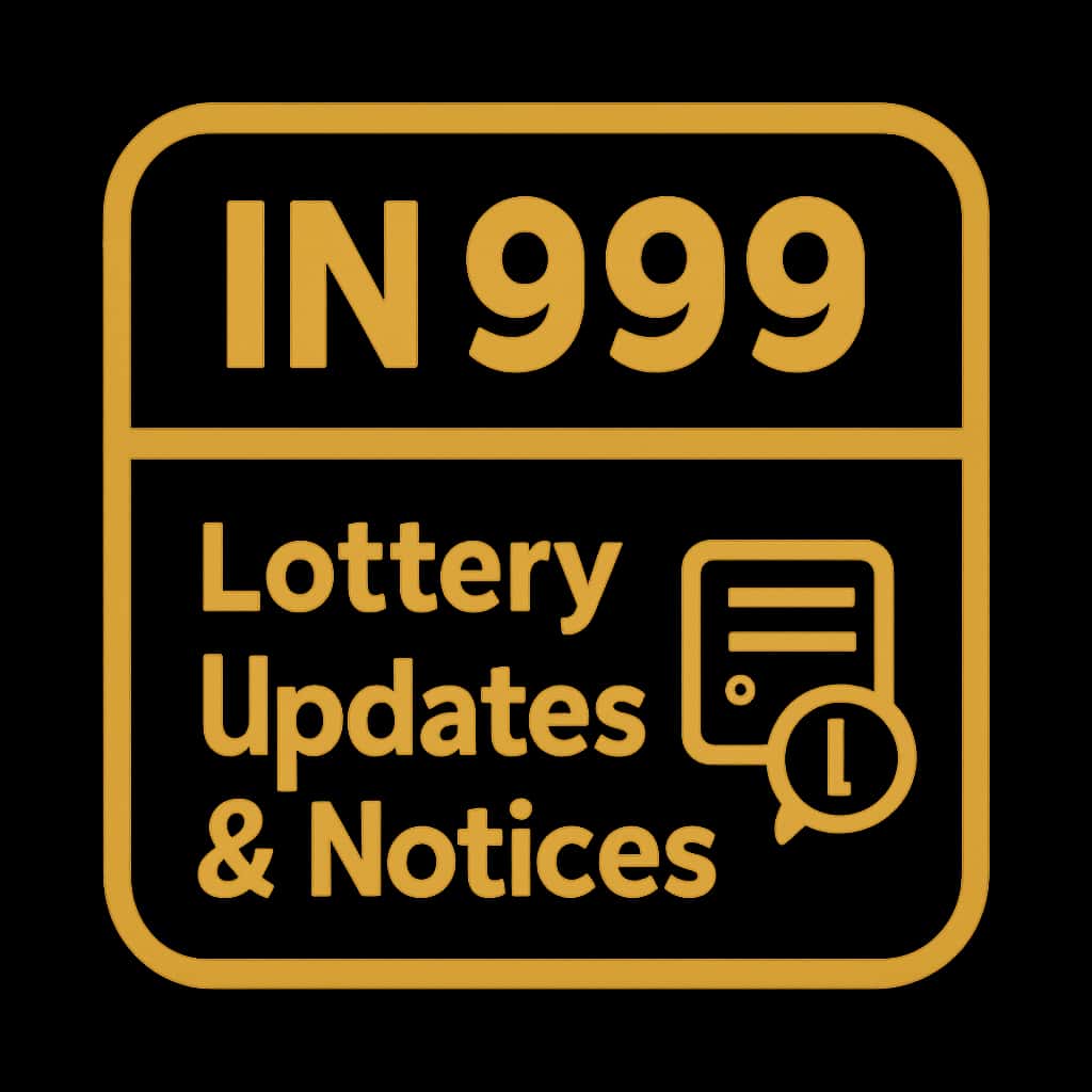 An icon representing updates and notices related to the IN 999 Lottery.
