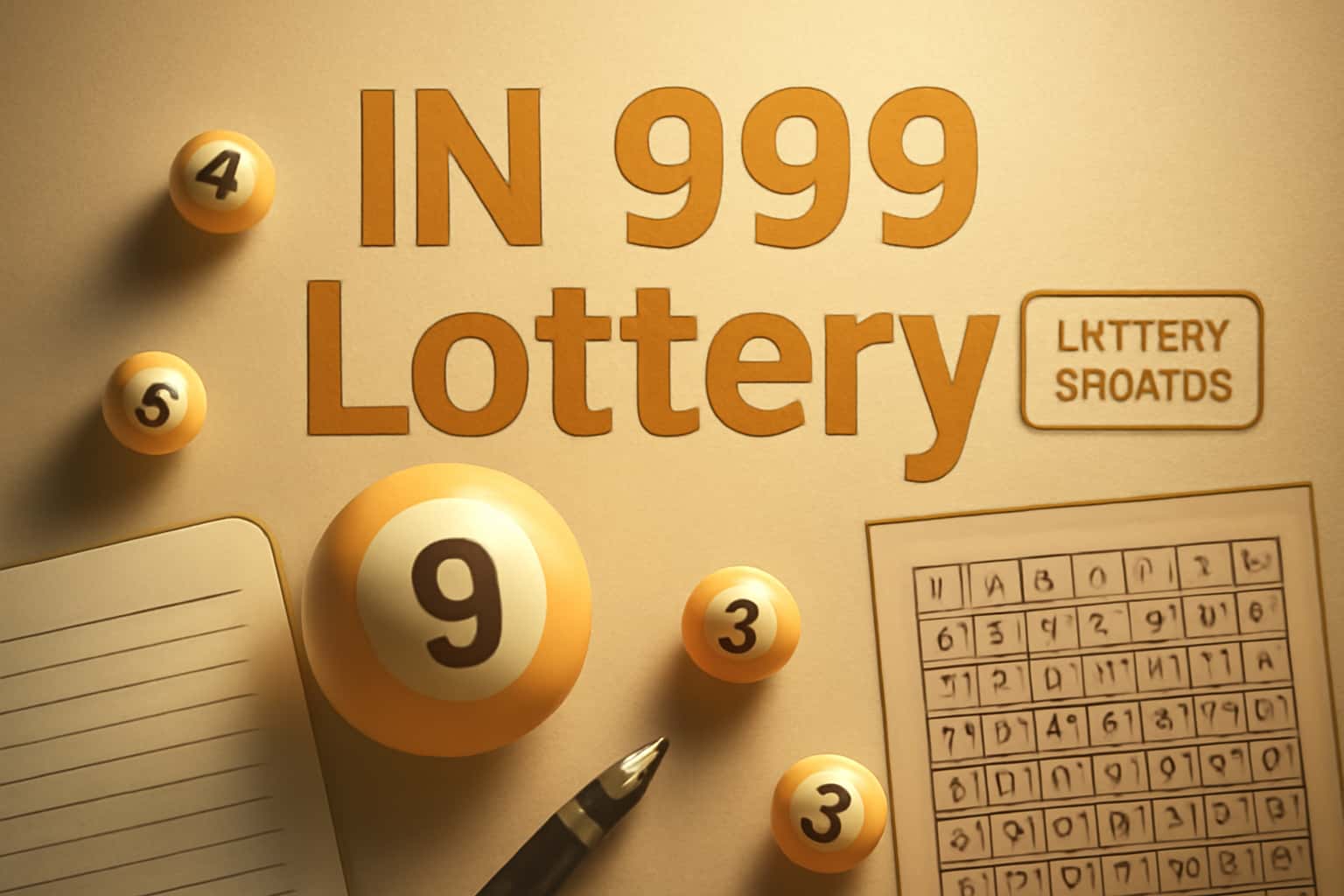 A visual representation of IN 999 Lottery updates, showcasing the text in a futuristic design.